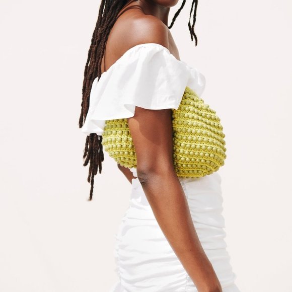 ZARA WHITE LINEN BLEND DRAPED DRESS WITH RUFFLES - Picture 7 of 10